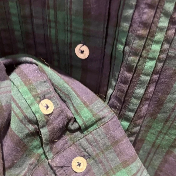 U.S. Polo Assn. Black Watch Button-Down Shirt - Navy and Green - Picture 6 of 7